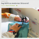 Spende jetzt für ein Leben in Freiheit und Würde und „Sag NEIN zu moderner Sklaverei“