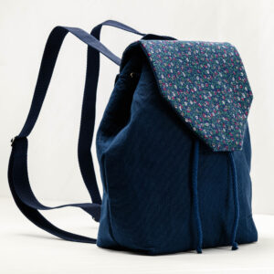 Rucksack „City“ Blau geblümt